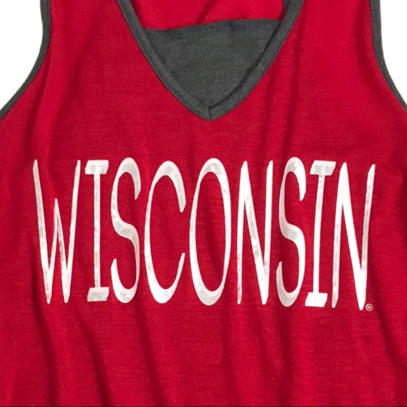 NWT Wisconsin Badgers Women’s Tulip Tank Top - Picture 6 of 14